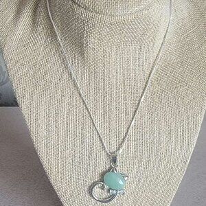 Green Aventurine Cat Necklace